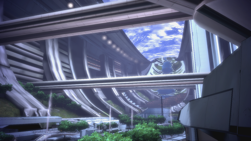A vew of the Citadel Presidium in Mass Effect. Screenshot: Mass Effect Wiki